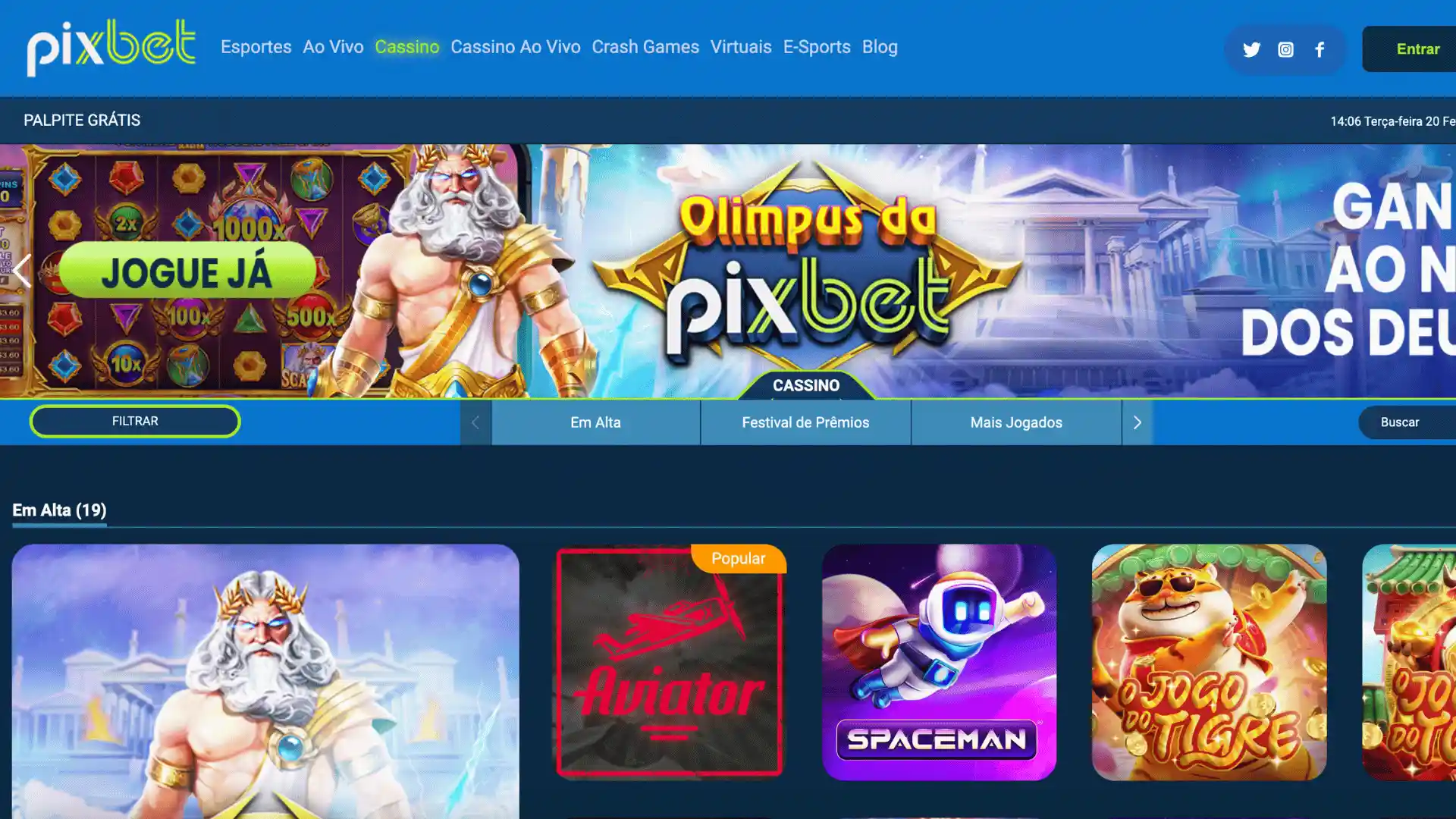 Pixbet Homepage