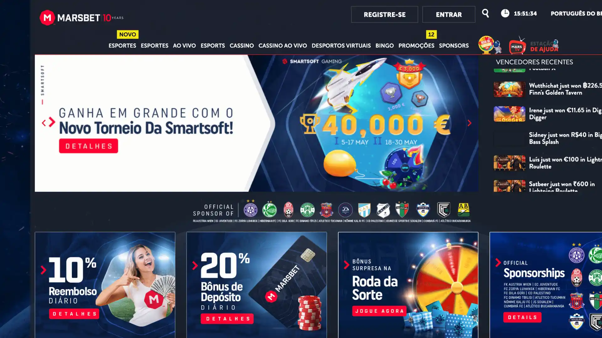 Marsbet-Homepage